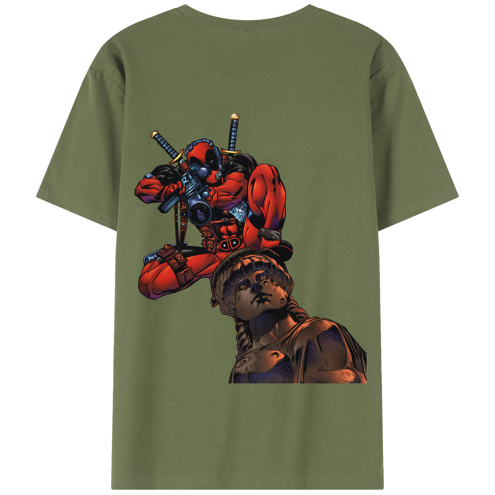 （画像用） Deadpool デッドプール 綿100％半袖Tシャツ（背面プリント）